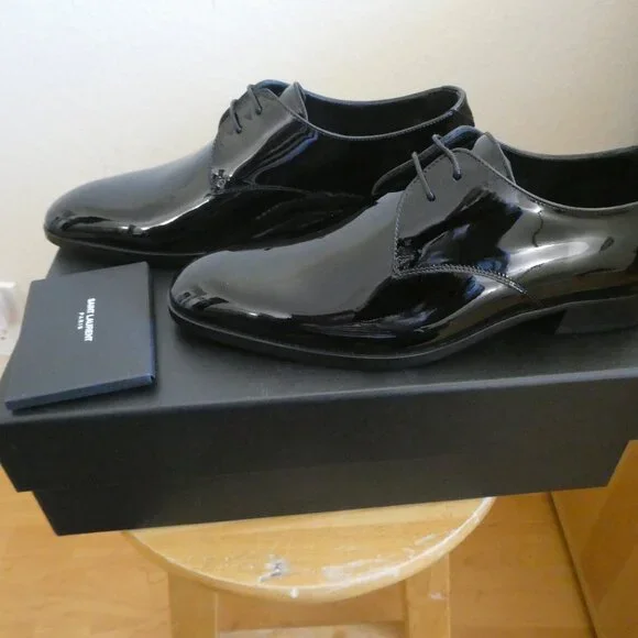 Saint Laurent Women Patent Leather Shoes Size 37.5 - Picture 5 of 10